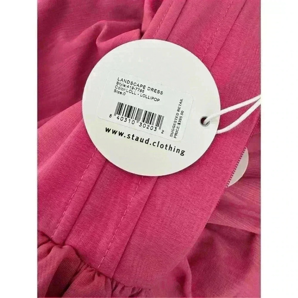 New STAUD Landscape Dress Lollipop Pink Size 0 Retails $395 Sold Out - Picture 10 of 11